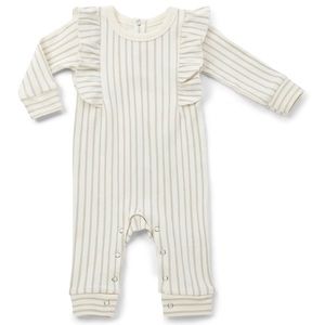 Pehr | Organic Striped Ruffle Romper | 6-12m
